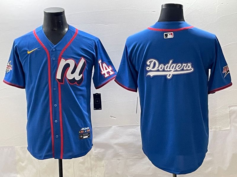 Men 2025 Los Angeles Dodgers Blank Blue All star Blank Blue Nike MLB Jersey style 5